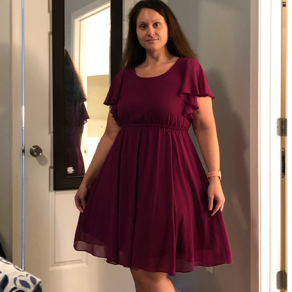 Raspberry Flowy Torrid Dress